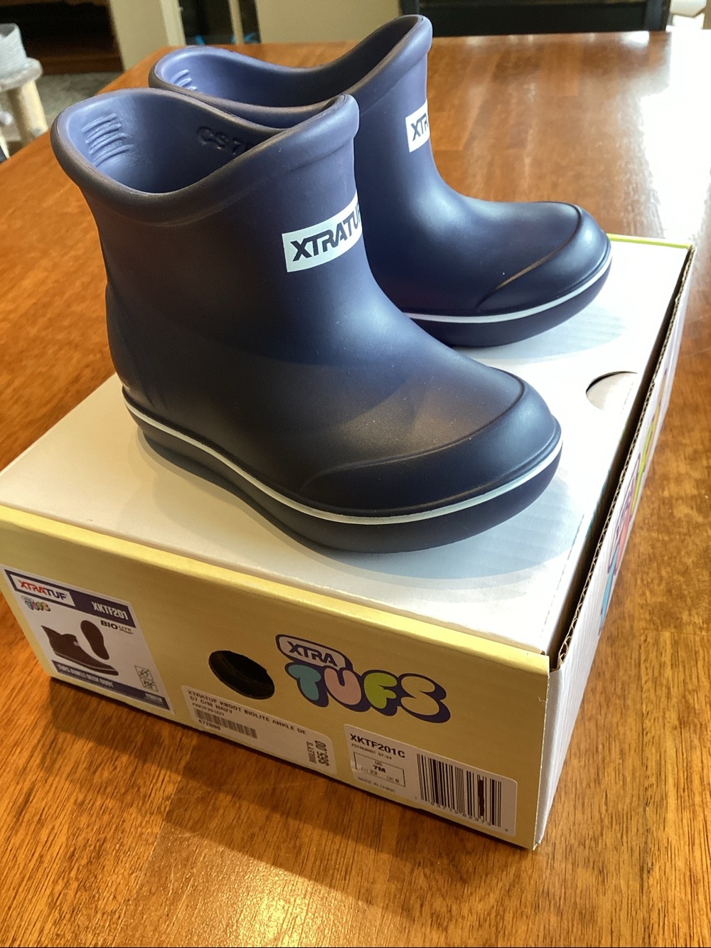 XTRA TUFS Navy Toddler Rainboots